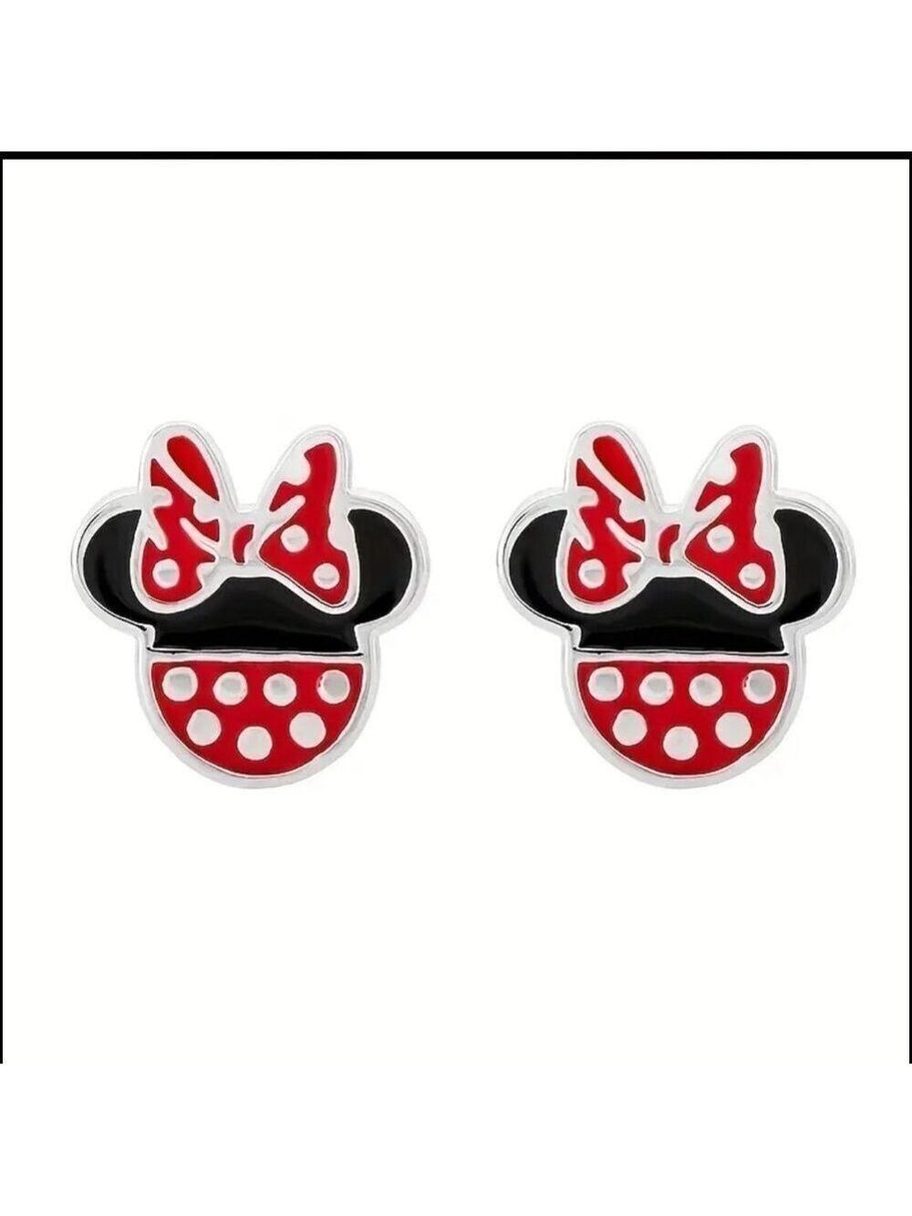 Mickey or Minnie Mouse Earrings - Vintage Alloy, Stainless Steel Posts - NIP